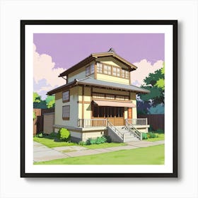 Japanese House Art Print 4 Art Print