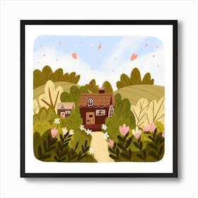 House In The Countryside Art Print