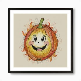 Happy Pumpkin Art Print