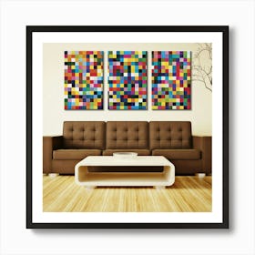 Colorful Squares Art Print