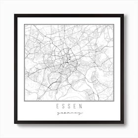 Essen Germany Street Map Art Print