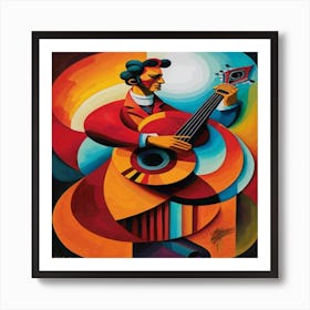 Guitar Player Art Print