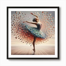 Dancer With Birds Art Print