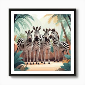 Graphic Design Zebra Hangout Art 0 Art Print