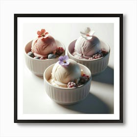 Ice Cream Bowls 1 Art Print