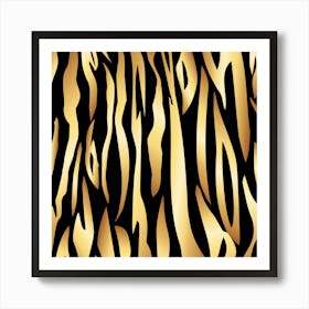 Gold Tiger Stripes Art Print