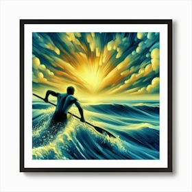 Sunset On The Ocean Art Print