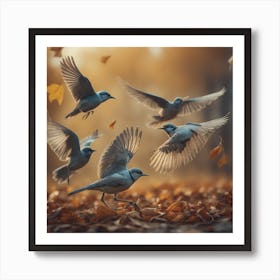 Birds In Flight 21 Art Print