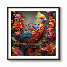 Default Colorful And Beautiful Bird 0 Art Print