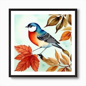 Bird On A Branch Art Print