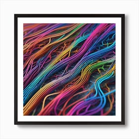 Colorful Wires 52 Art Print