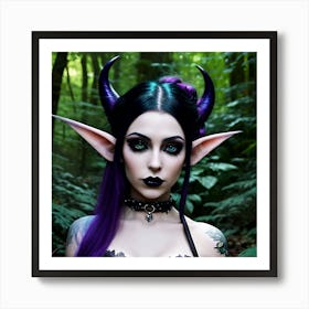 Gothic Wood Elf Art Print