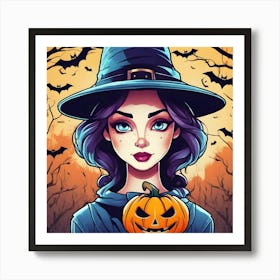 Halloween Witch 5 Art Print