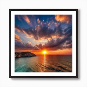 Sunset Over The Sea 16 Art Print