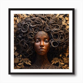 Afro Haired Woman 3 Art Print