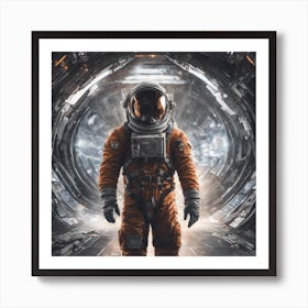 Space Man In Space Suit Art Print