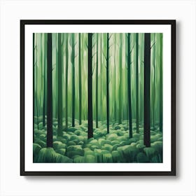 Green Forest 5 Art Print