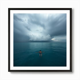 Storm Clouds Over The Ocean Art Print