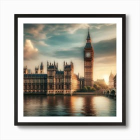 Big Ben At Sunset Art Print