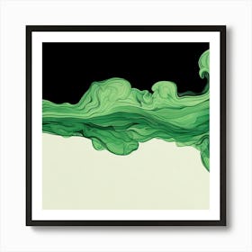 Green Smoke Art Print