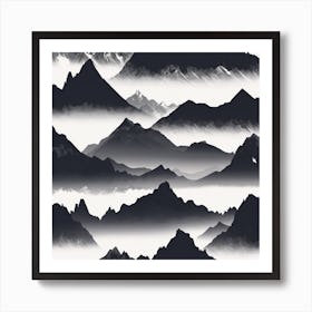 Mountain Ranges Art Print