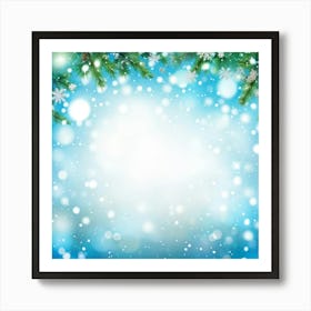 Screen Frame Glow Garland Holiday Bright Snowflake Space Festive Beautiful Light Closeup (20) Art Print