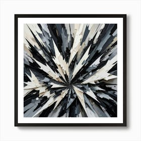 Black and White Abstract Art 355 Art Print