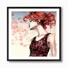 Red Haired Girl 4 Art Print