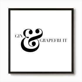 Gin And Grapefruit Screwdriver Cocktail Recipe Square Art Print