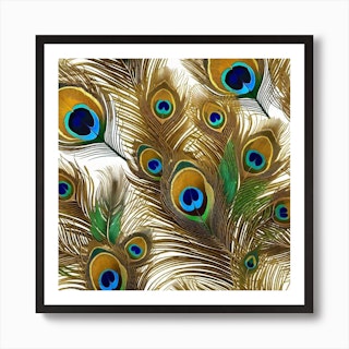 Peacock feather print by Magda Izzard