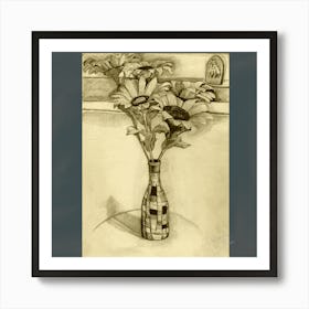 Sunflowers In A Vase Art Print