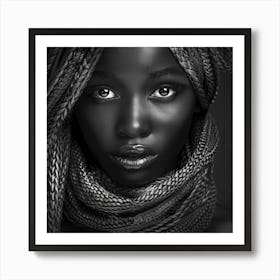 Beautiful African Woman Portrait Art Print