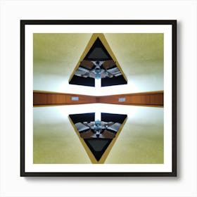 Reflection Of Ceiling Fan Art Print