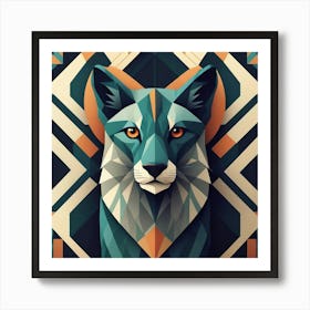 Abstract Fox 1 Art Print