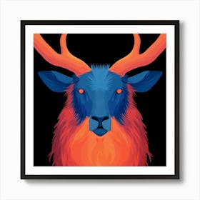 Deer Head 3 Art Print