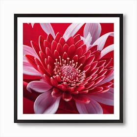 Red Chrysanthemum Art Print