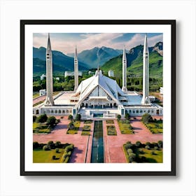 Faisal Mosque In Islamabad, Pakistan Art Print