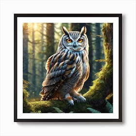 Owl In The Forest 151 Art Print