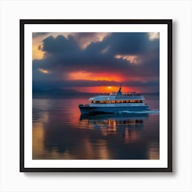 Sunset On The Water 4 Art Print