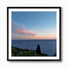 Sunset Over The Sea Art Print