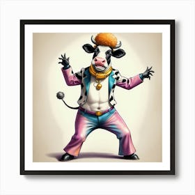 Cow Dancing 8 Art Print