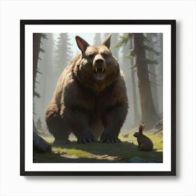 Bear In The Woods 4 Art Print