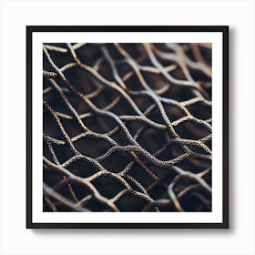 Close Up Of A Wire Mesh Art Print