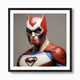 Neoclassical interpretation of superheroes, sculptural forms, high art meets pop culture Art Print