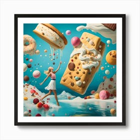 Ice Cream And Donuts Art Print