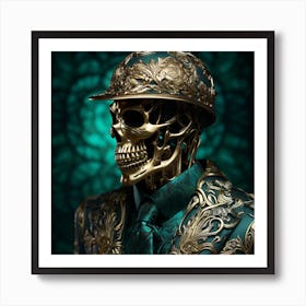 Gold Skull Art Print