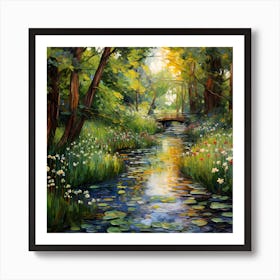 Woolen Retreat: Van Gogh's Riverside Serenade Art Print