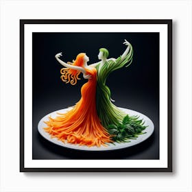 Dance Of The Vegetables 3 Art Print