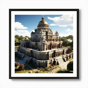 Minecraft Temple art print Art Print