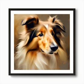 Collie Painting Art Print